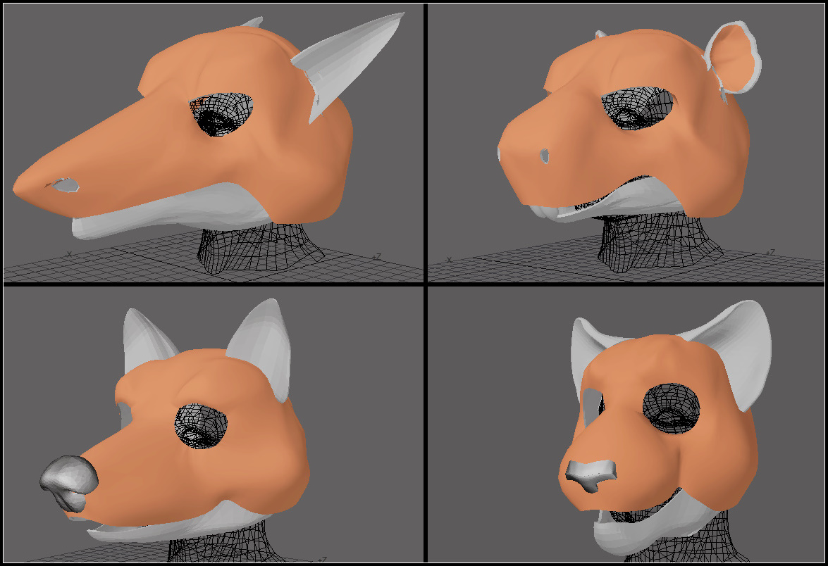 I asked on FA, Twitter, Telegram,... on which of these fursuit head base 3d...